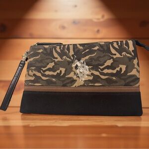 Polo Large Canvas Cameo Travel Pouch Ranc horse